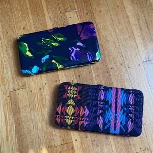 Hinged Wallet Bundle NWT Floral & Aztec Pattern
